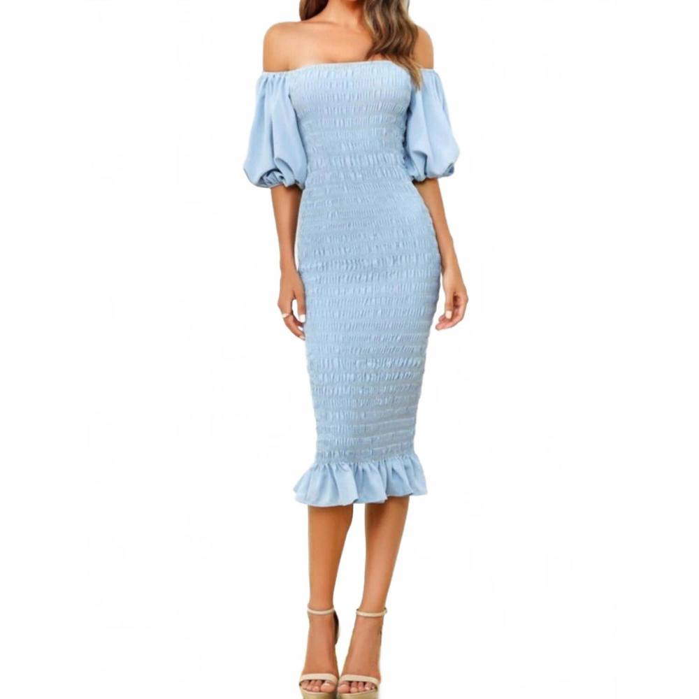 NEW VELVI bridgette dress in blue